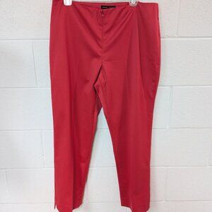 Peace of Cloth Jerry Radiant Stretch Cotton Front Zip Pant, 12 Red